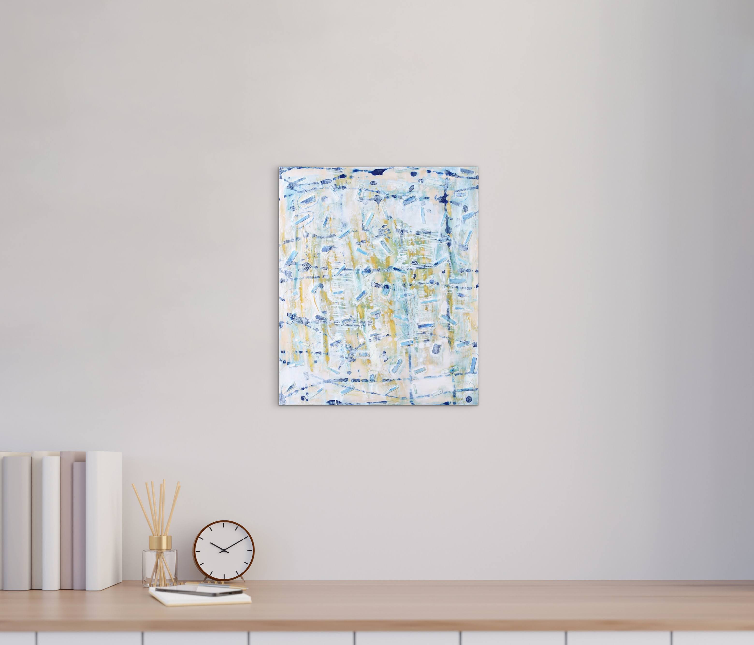 Asahi Tanaka, Slow blue tone, Fragments series, wall display mockup
